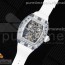 RM공장 리차드밀 RM56-01 뚜르비옹 투명 글래스케이스 러버스트랩 RM56-01 Transparent Tourbillon RMF Best Edition Skeleton Dial on White Rubber Strap