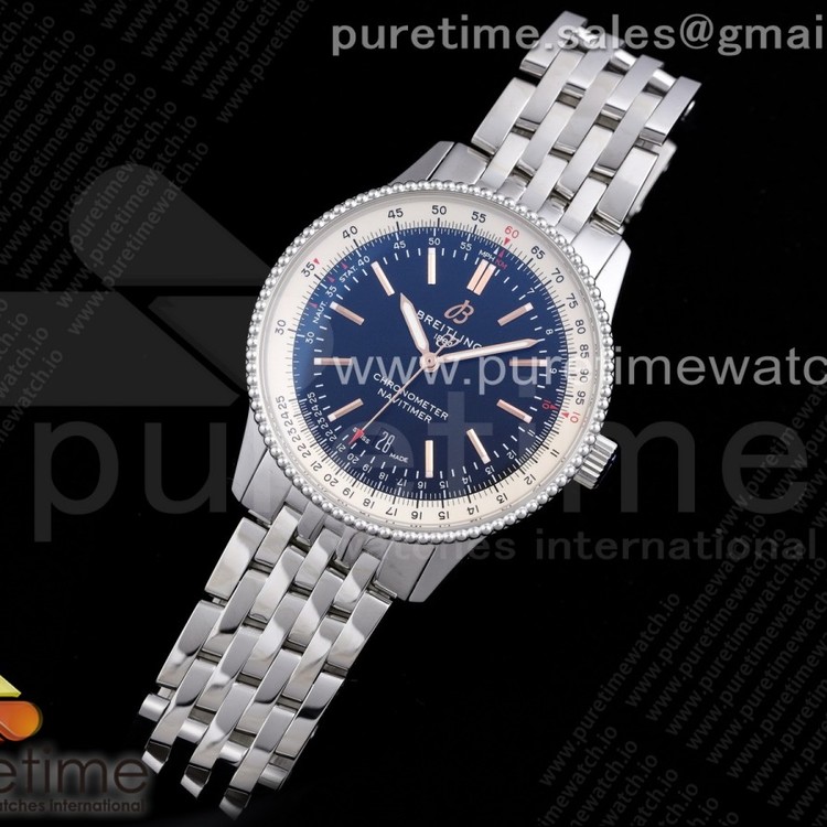 XB공장 브라이틀링 내비타이머 블랙다이얼 브레이슬릿 Navitimer 1 SS 41mm Black Dial on SS Bracelet A2824