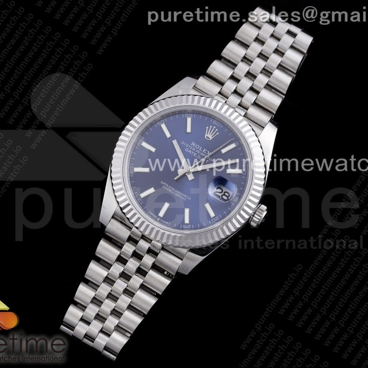 RE공장 롤렉스 데이저스트 41 블루다이얼 브레이슬릿 New DateJust 41 126334 SS Blue Dial Stick Markers on Jubilee Bracelet A3235 Clone