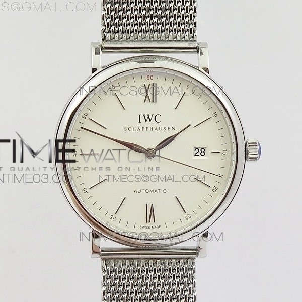MK공장 V3 IWC 포르토피노 IW356501 스틸 화이트다이얼 브레이슬릿 PORTOFINO IW356501 SS WHITE DIAL ON SS BRACELET MIYOTA 9015