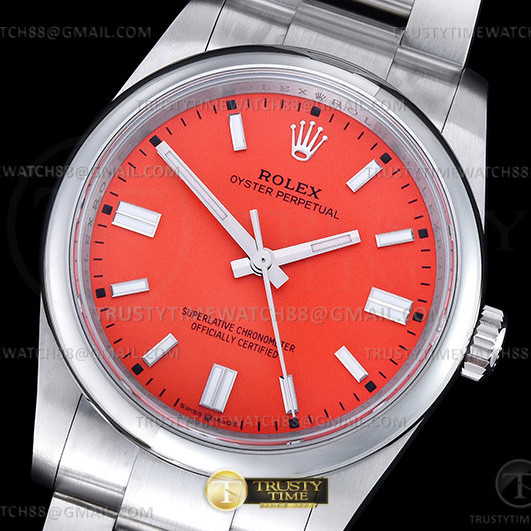 GM공장 롤렉스 오이스터퍼페츄얼 36 레드다이얼 브레이슬릿 3230 Oyster Pert 36mm 904 126000 SS/SS Red GMF V2 VR3230