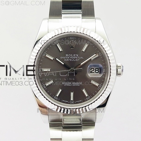 BP공장 2813무브 롤렉스 데이저스트2 41 스틸 그레이다이얼 오이스터브레이슬릿 DATEJUST II 126334 41MM SS GRAY DIAL STICKS MAKERS ON OYSTER BRACELET