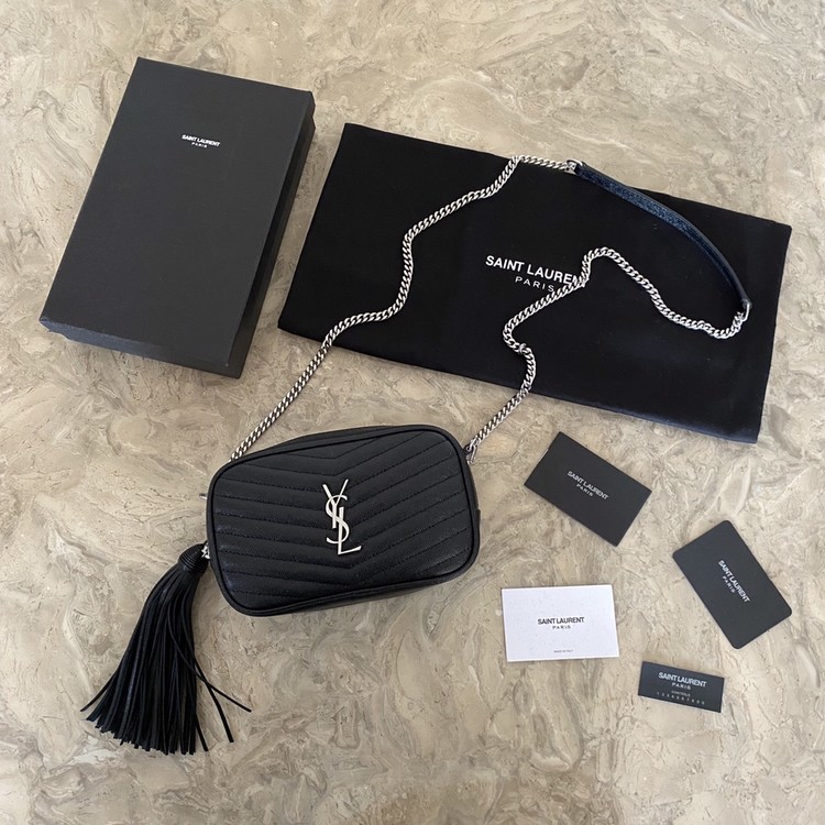 생로랑 YSL 루 메탈체인 카메라백