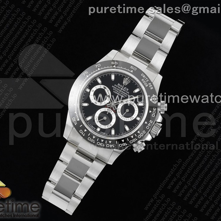 QF공장 롤렉스 세라믹 데이토나 스틸 블랙다이얼 브레이슬릿 Daytona 116520 QF 1:1 Best Edition Black Dial on SS Bracelet SA4130