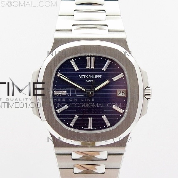 PF 노틸러스 점보 5711 40주년기념 한정판 NAUTILUS JUMBO 5711 40TH PF 1:1 BEST EDITION BLUE TEXTURED DIAL ON SS BRACELET A324 CLONE
