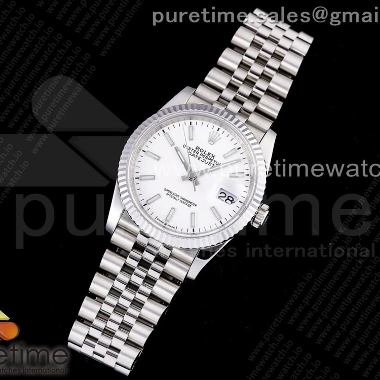 GM공장 롤렉스 데이저스트 36 화이트다이얼 브레이슬릿3235 DateJust 36 SS 126234 904L Steel White Dial Lume Markers on Jubilee Bracelet SA3235
