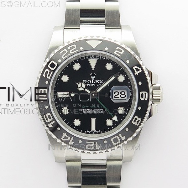 CLEAN공장 롤렉스 GMT마스터2 블랙 오이스터브레이슬릿 클린공장 GMT Master II 116710 LN 904L SS Clean Factory 1:1 Best Edition on Oyster Bracelet VR3186 CHS 클린