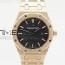 OM공장 오데마피게 로얄오크 레이디 15000 프로스티드로즈골드 블랙다이얼 브레이슬릿 ROYAL OAK 33MM 15000 SATIN-POLISHED RG BLACK DIAL ON SS BRACELET QUARTZ