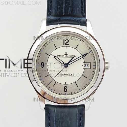 ZF공장 예거르쿨트르 마스터 그랜드울트라씬 1548530 스틸 화이트다이얼 MASTER GRANDE ULTRA THIN 1548530 SS WHITE DIAL ON BLACK LEATHER STRAP A899/1