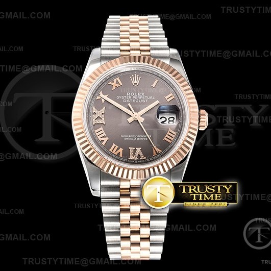 BP공장 롤렉스 데이저스트 36 로즈골드 콤비 그레이다이얼 브레이슬릿 DateJust 36mm Jub Flt RG/SS Grey/Rmn/Dm BP A2813