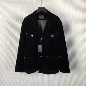 프라다 벨벳 데님 재킷